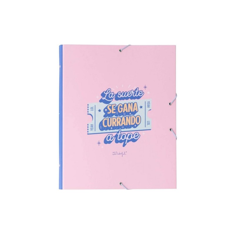 CARPETA SEPARADORA - LA SUERTE SE GANA CURRANDO A TOPE MR.WONDERFUL WOA10218ES