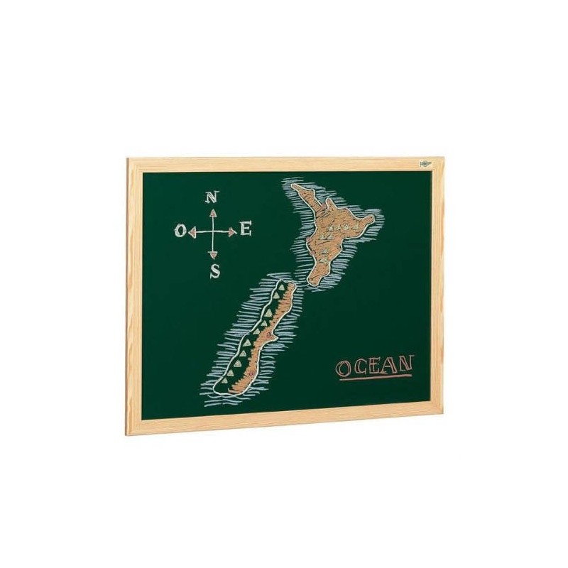 PIZARRA SUPERFICIE VERDE LACADA PARA TIZA MARCO MELAMINA 65X94 CM. FAIBO 403-1IND