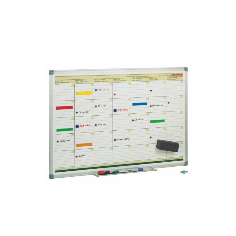 PLANING MENSUAL MAGNETICO CON MARCO DE ALUMINIO 60X90 CM. FAIBO PLM