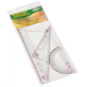 ESTUCHE CON REGLA / ESCUADRA / CARTABON Y SEMICIRCULO 30 CM. PLASTICO FAIBO 806