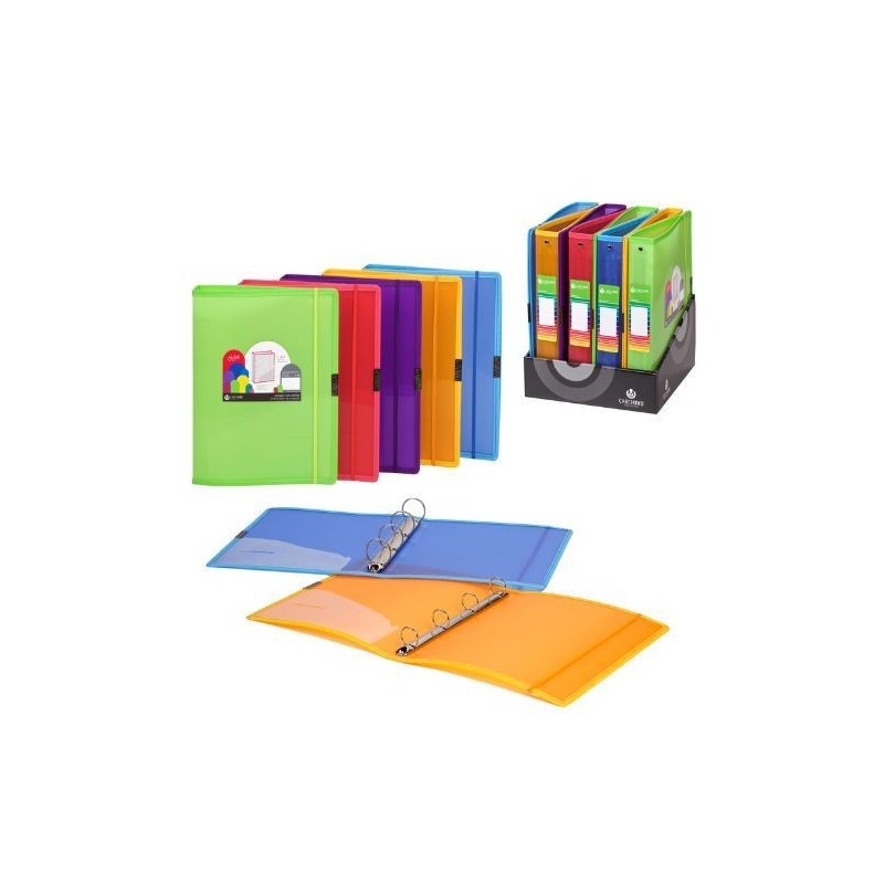 CARPETA DE ANILLAS POLIPROPILENO DUNE A4+ 4/25MM GOMA AZUL CARCHIVO 12370450