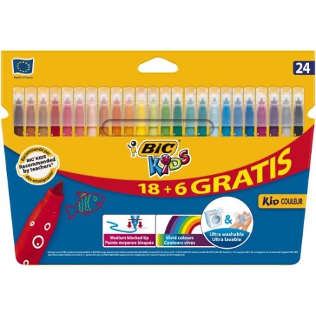 BIC 841803 rotulador Medio Multicolor 24 pieza(s)