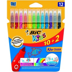 BIC Kid Couleur rotulador Medio Multicolor 12 pieza(s)