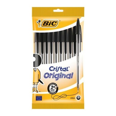BIC 830864 bolígrafo Negro Medio 10 pieza(s)