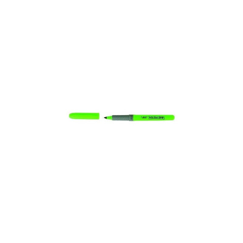 MARCADOR FLUORESCENTE HIGHLIGHTER GRIP TRAZO 1,5-3,3MM. VERDE BIC 811932