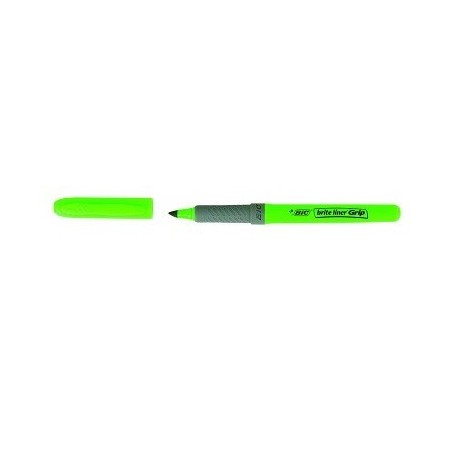 MARCADOR FLUORESCENTE HIGHLIGHTER GRIP TRAZO 1,5-3,3MM. VERDE BIC 811932
