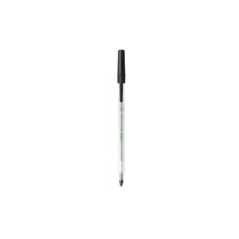 BOLIGRAFO ECO ROUNDSTIC RECICLADO TRAZO 0,4 MM. EN COLOR NEGRO BIC 8932392