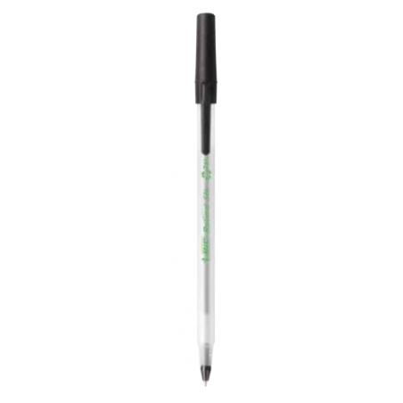 BOLIGRAFO ECO ROUNDSTIC RECICLADO TRAZO 0,4 MM. EN COLOR NEGRO BIC 8932392