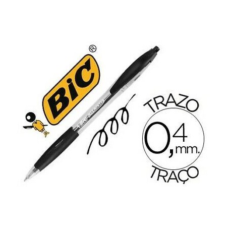 BOLIGRAFO RETRACTIL TRAZO 0,4 MM. ATLANTIS NEGRO BIC 887132