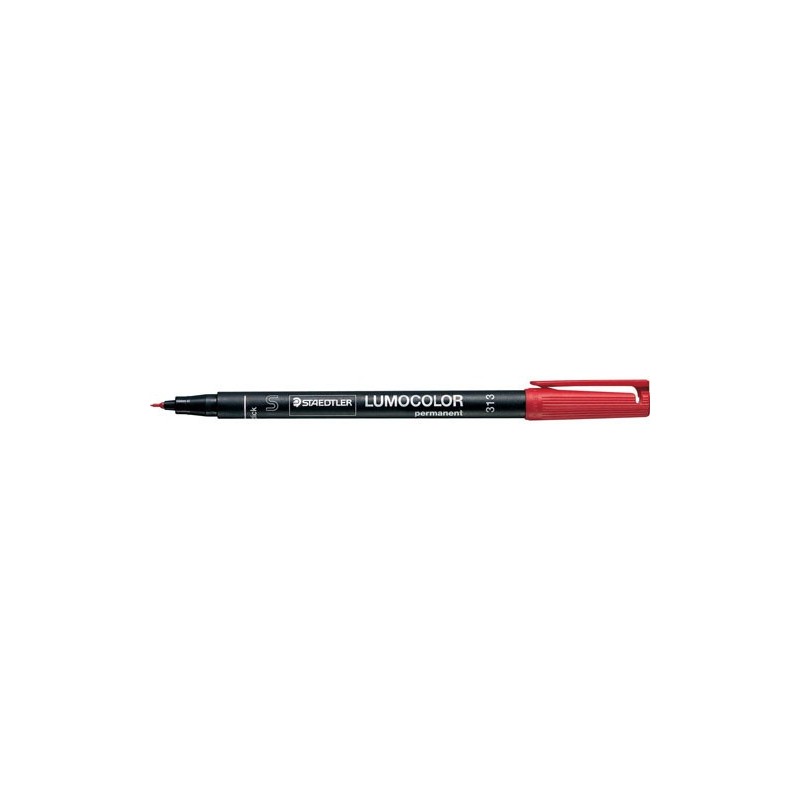 MARCADOR LUMOCOLOR PERMANENTE PUNTA SUPERFINA 0,4MM. ROJO STAEDTLER 313-2