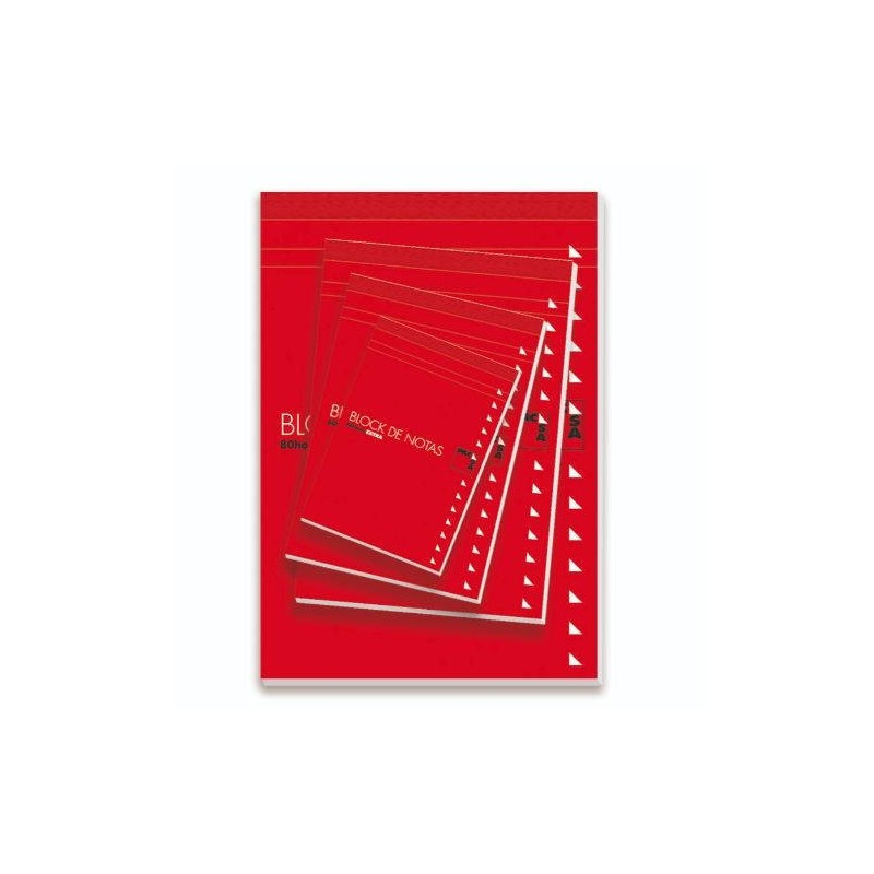 BLOC DE NOTAS CON TAPA 60 GRS. FOLIO (215X310MM.) 80 HOJAS LISO PACSA 18902