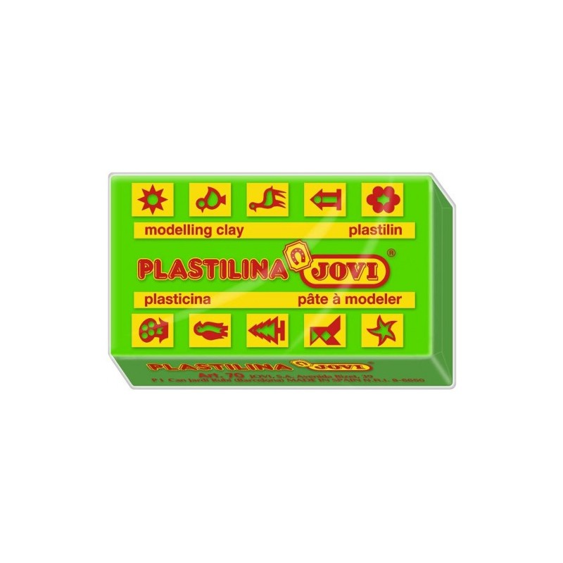 CAJA 30 PASTILLAS PLASTILINA 50 G - VERDE CLARO JOVI 7010