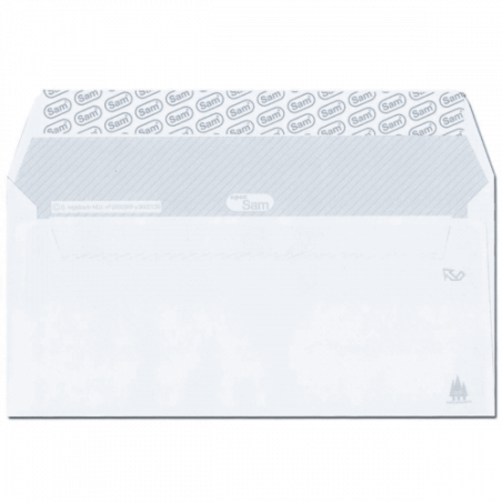 CAJA 500 SOBRES AMERICANO (115X225) OFFSET BLANCO 90 GRS. OPENSAM AUTOADHESIVO CON TIRA DE SILICONA SAM 247684