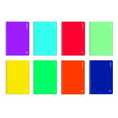 CUADERNO ESPIRAL SERIE BASIC TAPA BLANDA 60 GRS. 4º (155X215MM.) 80 HOJAS PAUTADO 3,5 CON MARGEN PACSA 16439