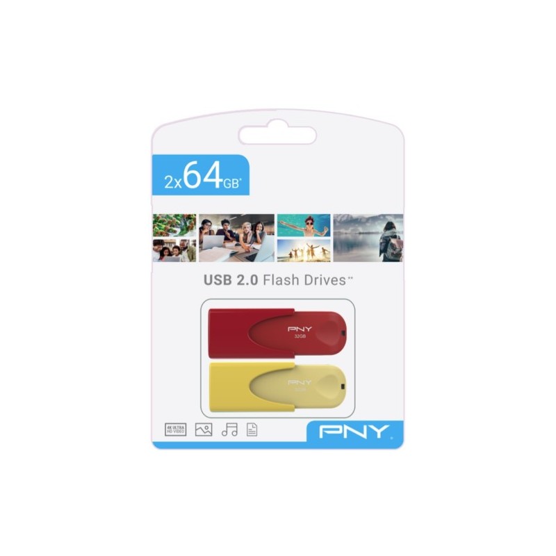 TWIN PACK 2x64GB USB2.0 LIMITED EDITION PNY