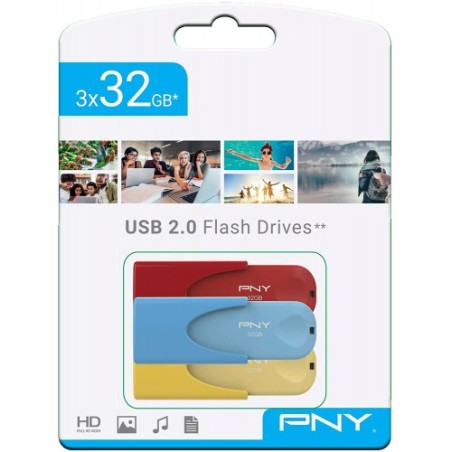 TRIPLE PACK 3x32GB USB2.0 LIMITED EDITION PNY