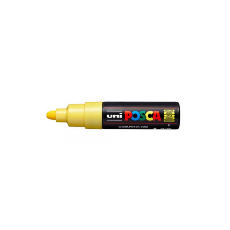 ROTULADOR NO PERMANENTE 4,5-5,5MM. PC-7M AMARILLO UNI-BALL 228262000