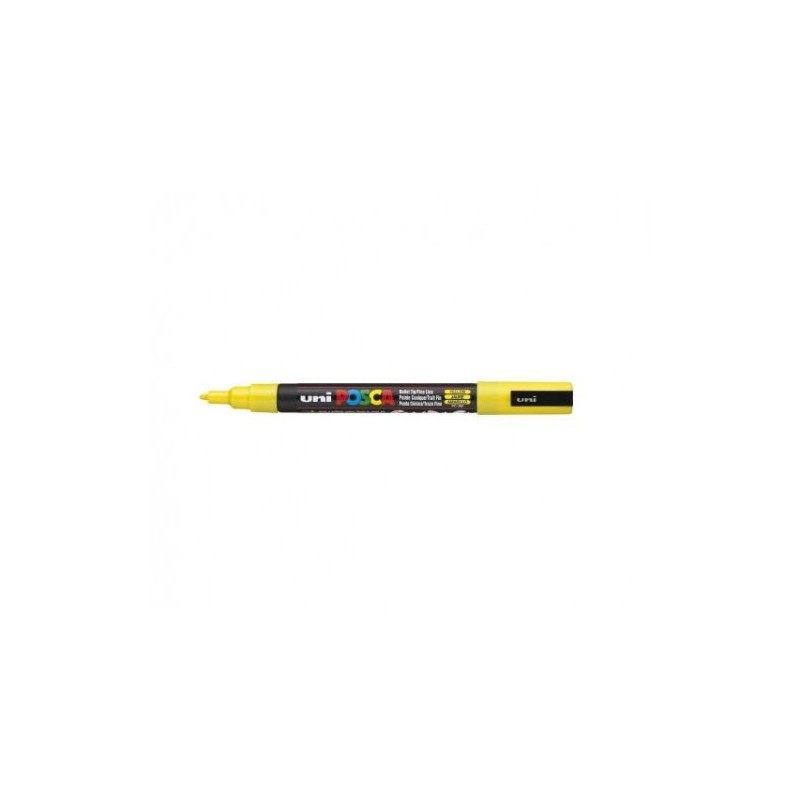 ROTULADOR NO PERMANENTE PC-3M PUNTA CONICA 0,9-1,3MM AMARILLO UNI-BALL 156679000