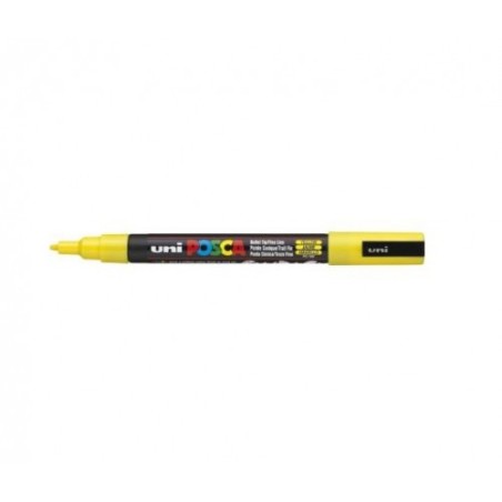 ROTULADOR NO PERMANENTE PC-3M PUNTA CONICA 0,9-1,3MM AMARILLO UNI-BALL 156679000