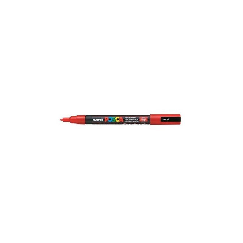 ROTULADOR NO PERMANENTE PC-3M PUNTA CONICA 0,9-1,3MM ROJO UNI-BALL 156596000
