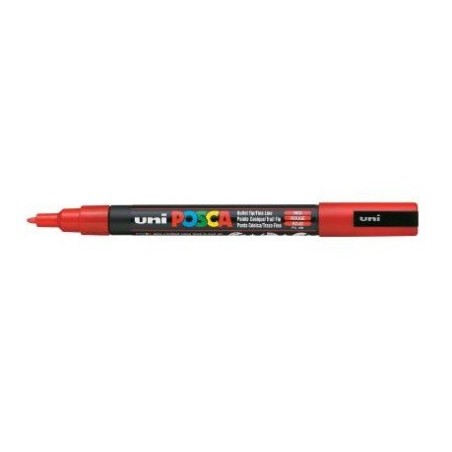 ROTULADOR NO PERMANENTE PC-3M PUNTA CONICA 0,9-1,3MM ROJO UNI-BALL 156596000