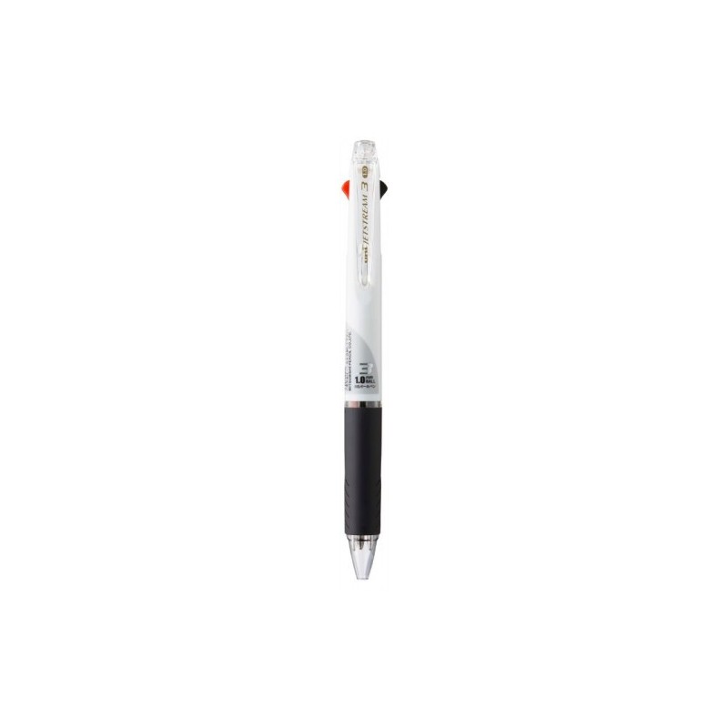BOLIGRAFO JETSTREAM 3 COLORES CUERPO 1MM. BLANCO UNI-BALL 246249000
