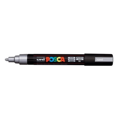 MARCADOR PC-5M POSCA 1.8-2.5MM PLATA UNI-BALL 176453000