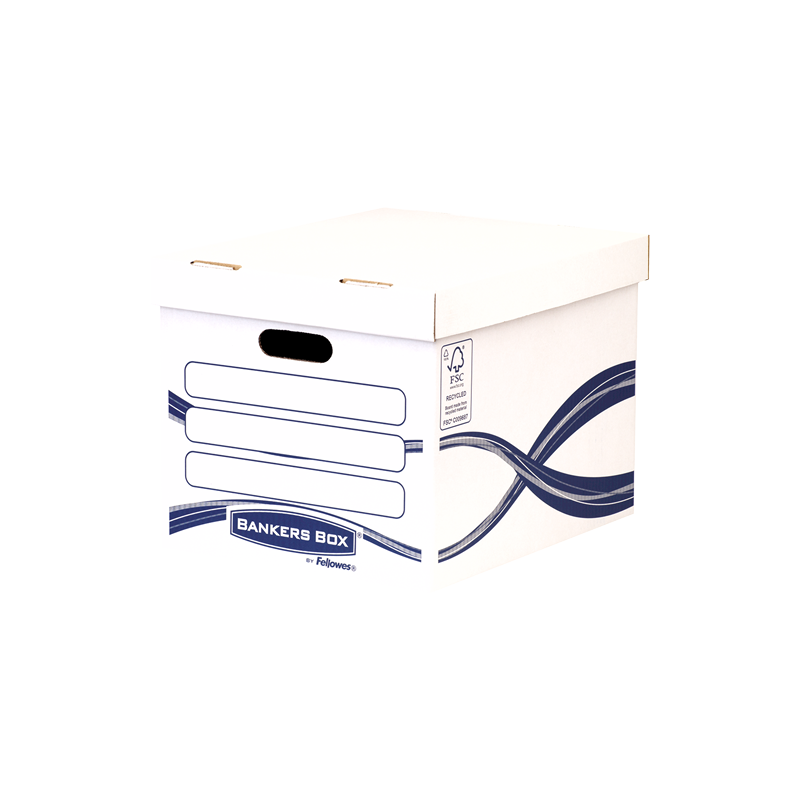 Fellowes 4460801 caja de almacenaje Rectangular Papel Azul, Blanco