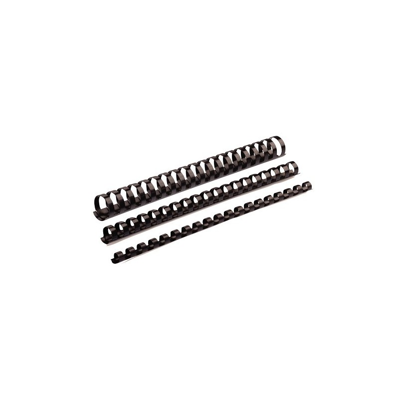 PACK 100 CANUTILLOS PLASTICO 14 MM. NEGRO FELLOWES 5346907