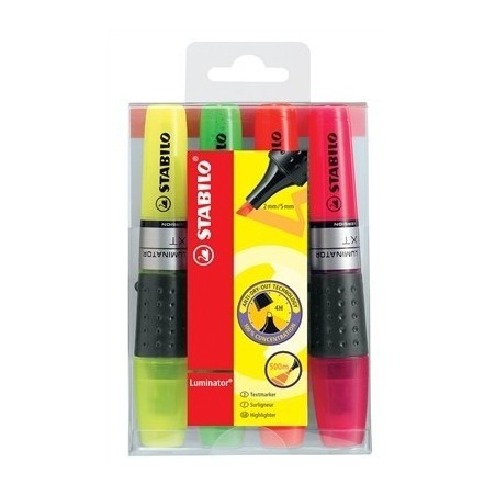 ESTUCHE 4 MARCADORES FLUORESCENTES LUMINATOR TRAZO 2/5MM. STABILO 71/4