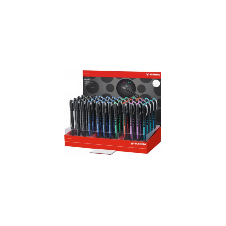 STABILO 1016/48-1 bolígrafo de punta redonda Bolígrafo cilíndrico Negro, Azul, Verde, Púrpura, Rojo 48 pieza(s)
