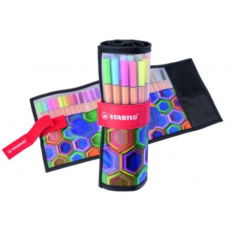 BLISTER BOLSA NYLON PUNTA FINA 0,4MM. POINT 88 DE 25 UNIDADES SURTIDOS STABILO 8825-07