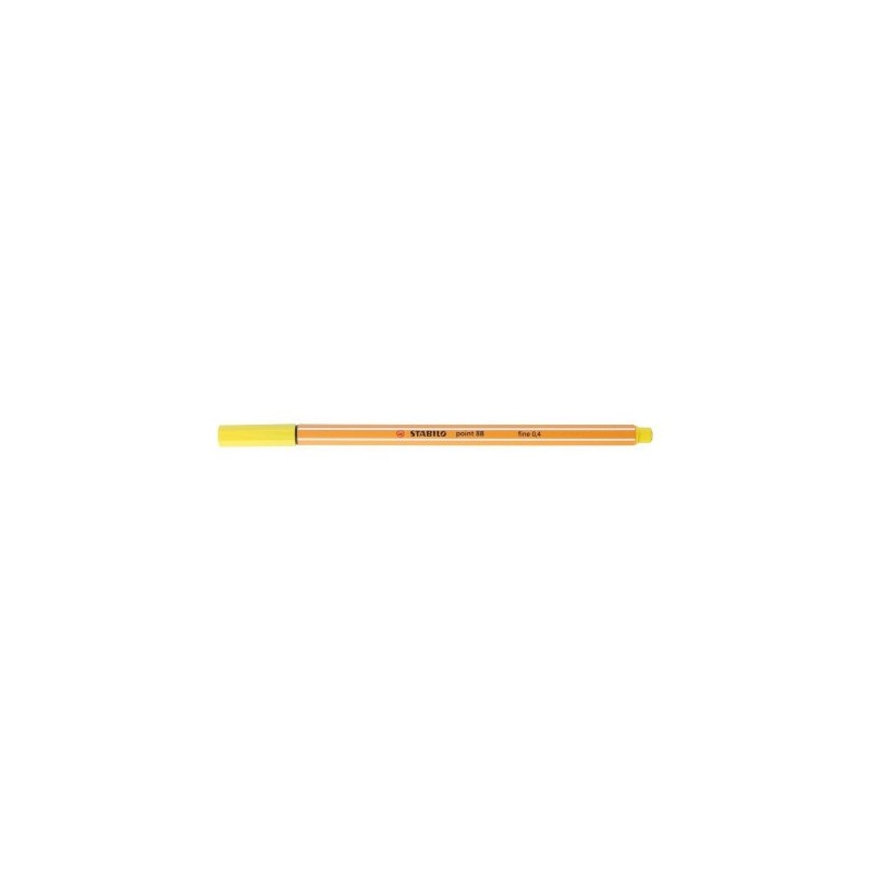 ROTULADOR PUNTA FINA POINT 88 0.4MM AMARILLO LIMON STABILO 88/24