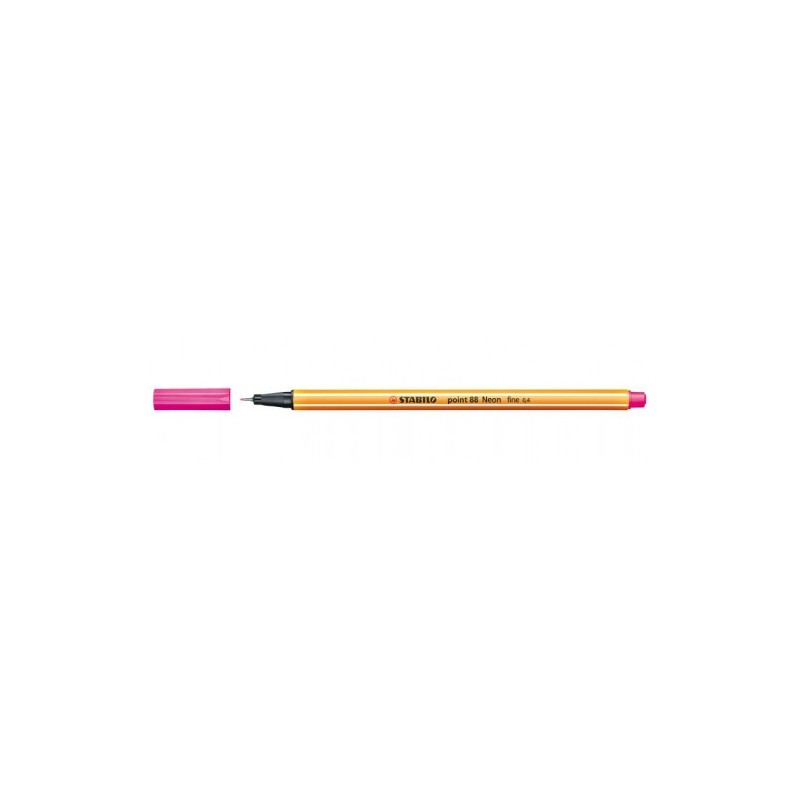 ROTULADOR PUNTA FINA POINT 88 0.4MM ROSA NEON STABILO 88/056