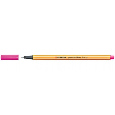 ROTULADOR PUNTA FINA POINT 88 0.4MM ROSA NEON STABILO 88/056