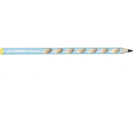LAPIZ ERGONOMICO EASYGRAPH PARA ZURDOS HB 3,15MM. AZUL STABILO 321/02-HB-6