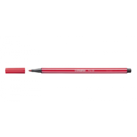 ROTULADOR PUNTA FIBRA MEDIA 1MM. PEN 68 ROJO OSCURO STABILO 68/50