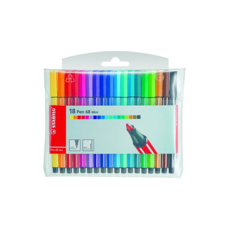 ROTULADOR PUNTA FIBRA MEDIA 1MM. PEN 68 AZUL CLARO STABILO 68/11