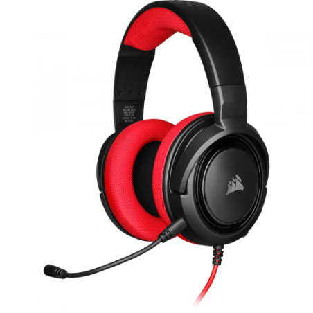 Corsair HS35 Auriculares Diadema Negro, Rojo