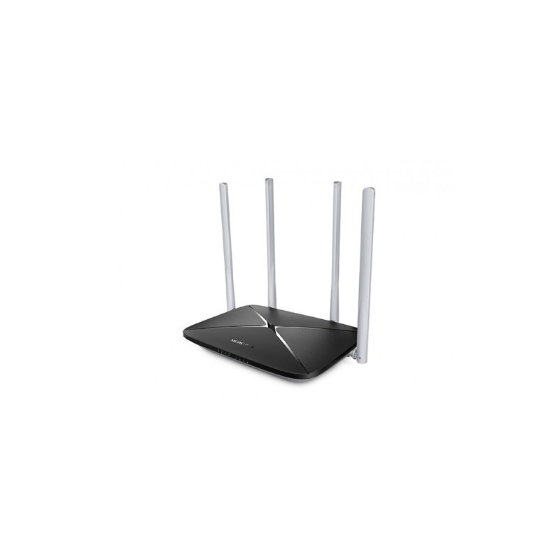 Mercusys AC12 router inalámbrico Ethernet rápido Doble banda (2,4 GHz / 5 GHz) Negro