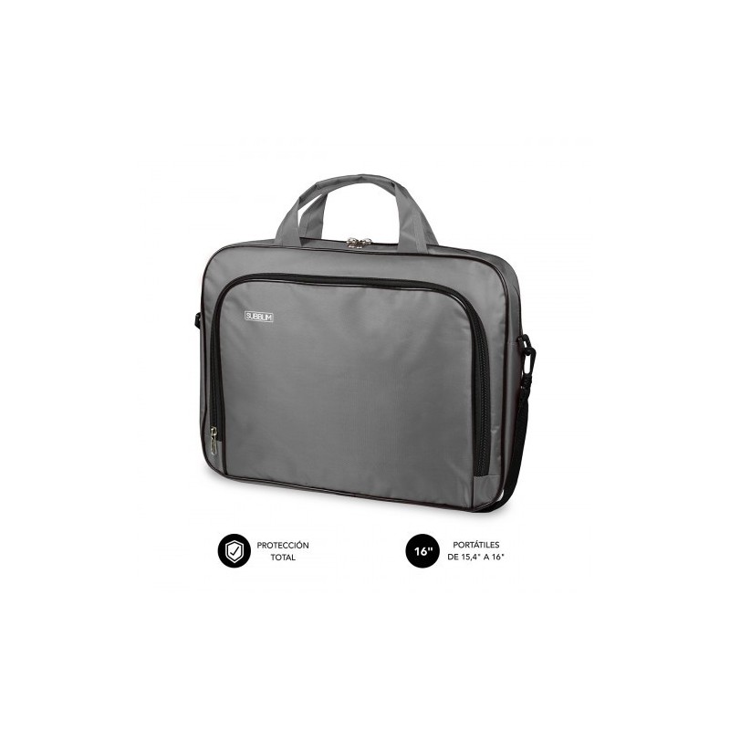 SUBBLIM Maletín Ordenador Oxford Laptop Bag 15,4-16" Grey