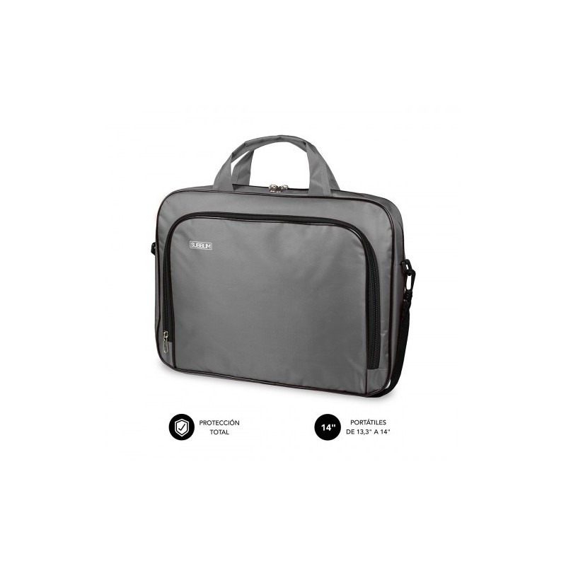 SUBBLIM Maletín Ordenador Oxford Laptop Bag 13,3"-14" Grey