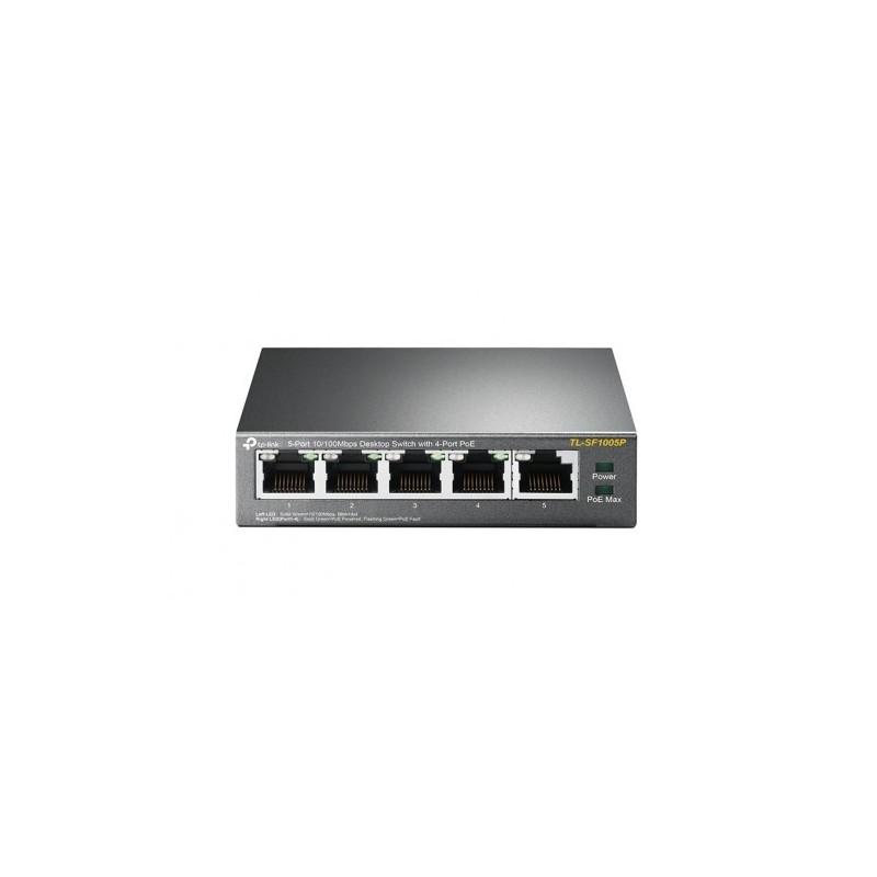 TP-LINK TL-SF1005P No administrado Fast Ethernet (10/100) Energía sobre Ethernet (PoE) Negro