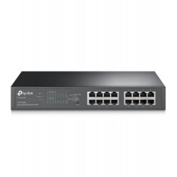TP-LINK TL-SG1016PE Gestionado Gigabit Ethernet (10/100/1000) Energía sobre Ethernet (PoE) Negro