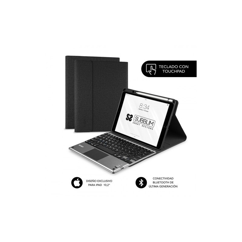 SUBBLIM Funda con Teclado KEYTAB Pro BT Touchpad Ipad 10,2" Black