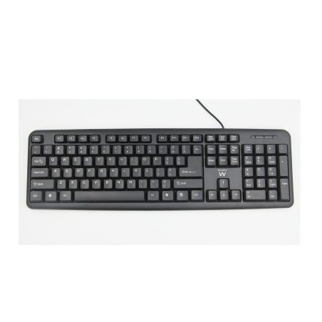Ewent EW3109 teclado USB + PS/2 Negro