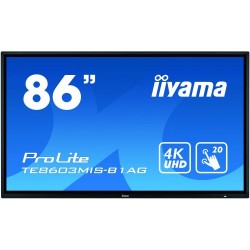 iiyama ProLite TE8603MIS-B1AG monitor pantalla táctil 2,17 m (85.6") 3840 x 2160 Pixeles Negro Multi-touch Multi-usuario
