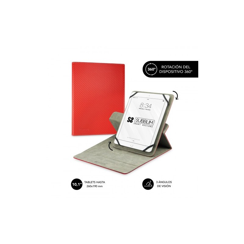 SUBBLIM Funda Tablet Rotate 360 Executive Case 10,1" Red