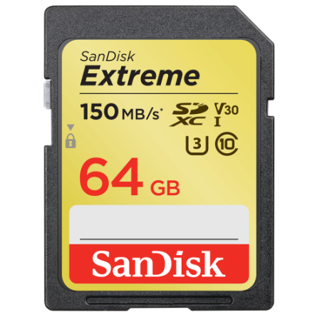 Sandisk Exrteme 64 GB memoria flash SDXC Clase 10 UHS-I