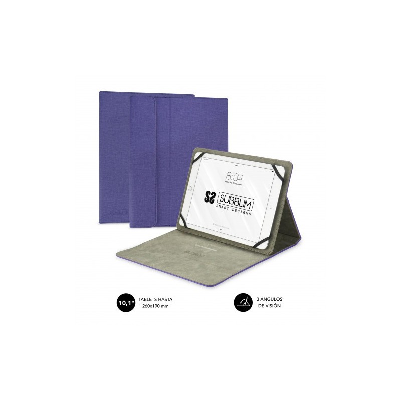 SUBBLIM Funda Tablet Clever Stand Tablet Case 10,1" Purple